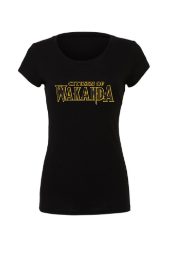 Citizen Of Wakanda Fitted Ladies' Tee - Like My Coffee Black Like My Soul Glitter Shirt - Various (500x500), Png Download