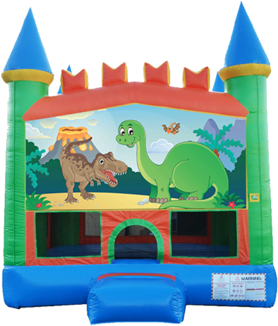 Dinosaur Kingdom - Disney Princess Cone Bounce House (426x480), Png Download