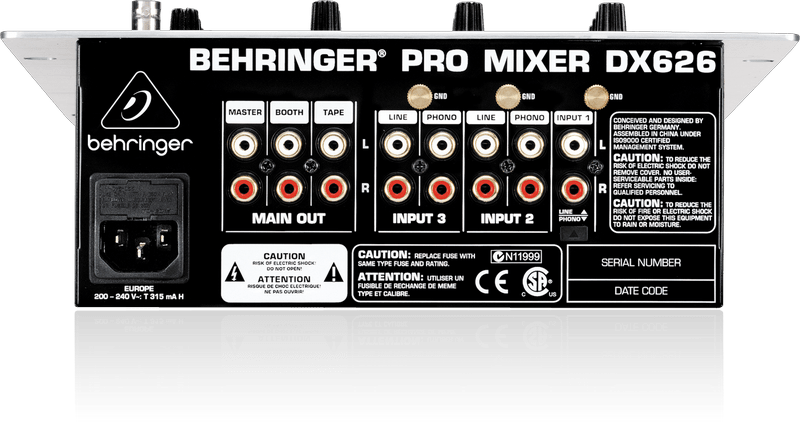 Behringer Pro Mixer Dx626 - Behringer Dj Mixer 626 (500x264), Png Download