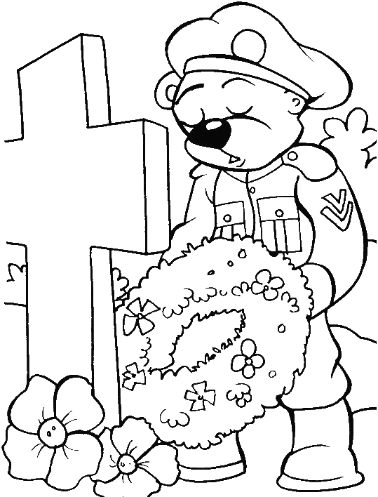 Remembrance Day Colouring Pages (539x708), Png Download