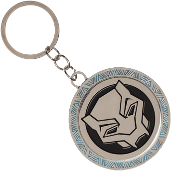 Keychains - Marvel Black Panther Movie Logo (360x360), Png Download