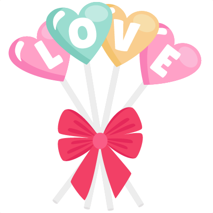 Love Lollipops Valentine Treats Scrapbook Cuts Svg - Scrap Book Clip Arts (432x432), Png Download