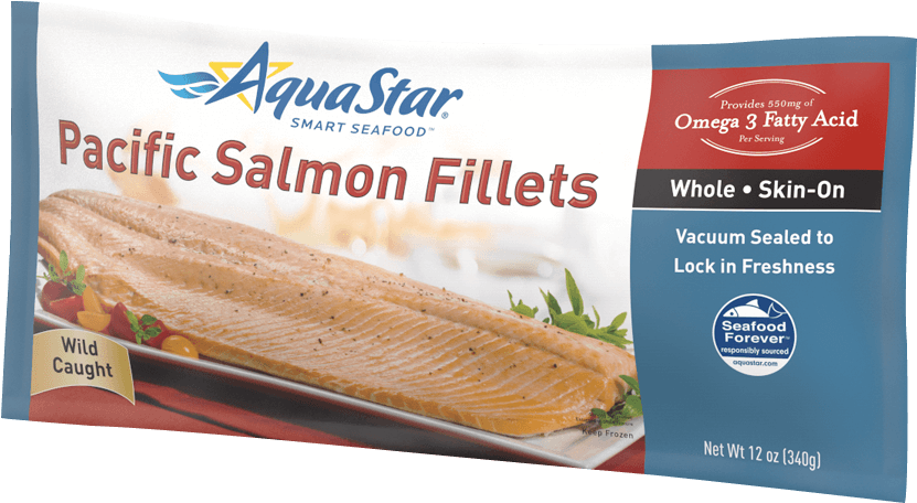 Pacific Salmon Fillet - Aquastar Firecracker Shrimp, 12 Oz (900x1097), Png Download