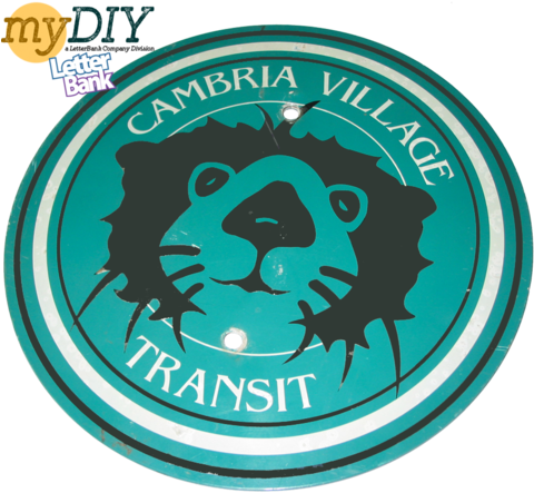 Bus Stop Signs, Reflective - Otter Bus (480x451), Png Download