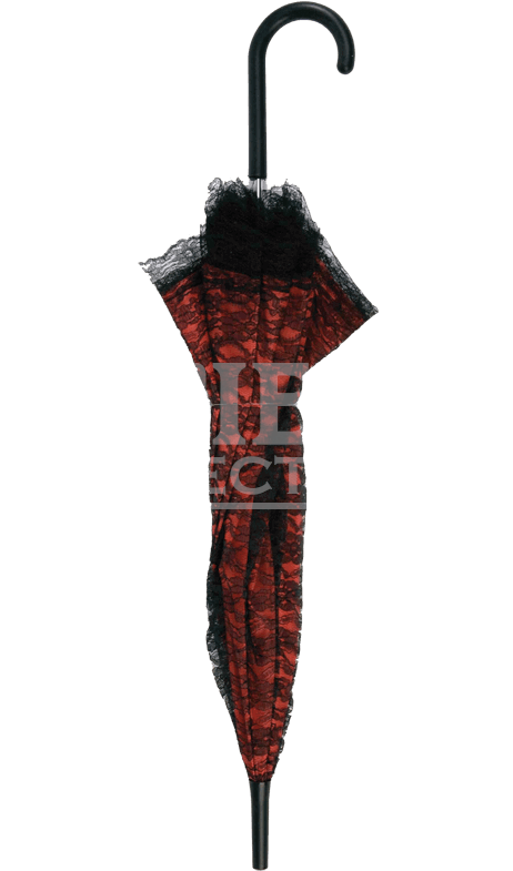Black And Red Lace Parasol - Forum Novelties Red And Black Lace Umbrella Mary Poppins (850x850), Png Download