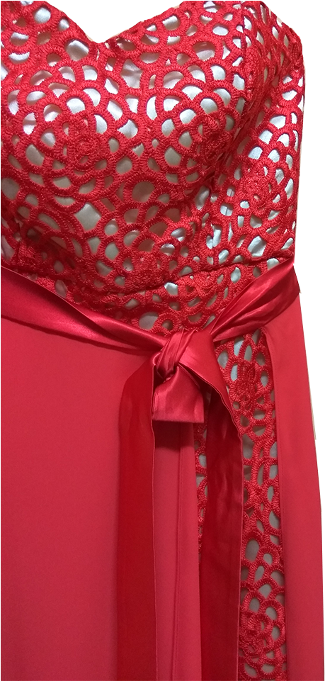 Mini Dress Strapless Red By Lace - Dress (960x960), Png Download