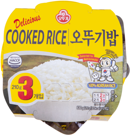Ottogi Delicious Cooked White Rice Multi Pack - Ottogi Fresh Cooked White Rice, 7.40 Ounces (pack Of (600x600), Png Download