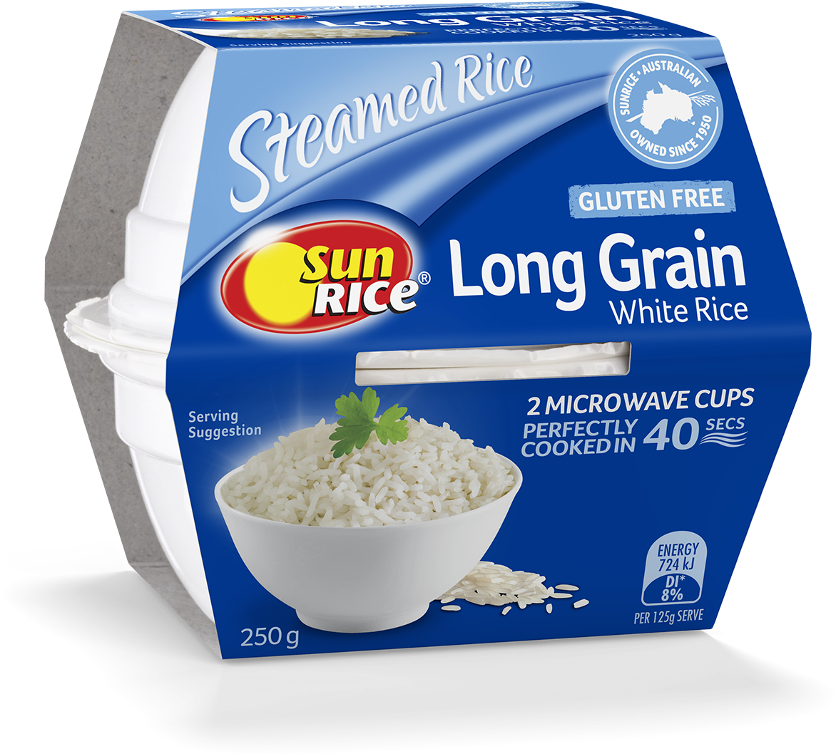 Sunrice Quick Cups White Long Grain Rice (1500x1273), Png Download