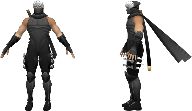 Ryu Hayabusa Png Image Background - Ninja Gaiden Model Sheet (750x650), Png Download