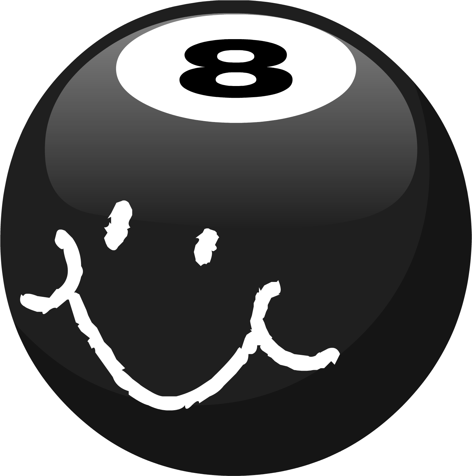 Magic 8 Ball - Battle For Bfdi 8 Ball (1590x1575), Png Download