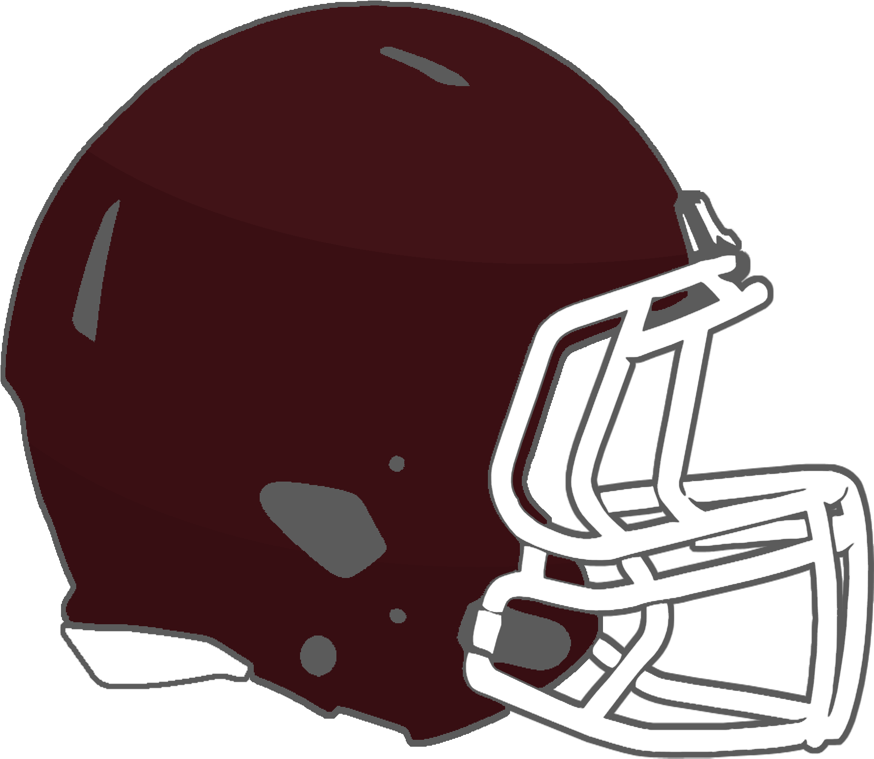 Coahoma County Panthers - Mississippi State University Football Helmet (1800x1565), Png Download