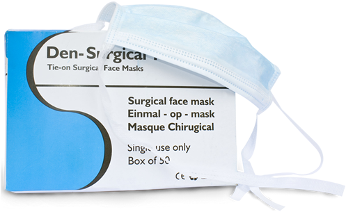 Surgical Face Mask - Label (500x323), Png Download
