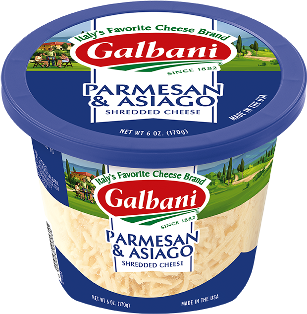 Shredded Asiago & Parmesan Cheese - Galbani Sorrento Original Ricotta Cheese - 32 Oz Cup (707x721), Png Download