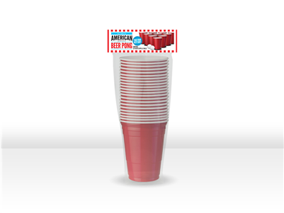 American Style 22 Cup Beer Pong - Beer Pong (400x400), Png Download