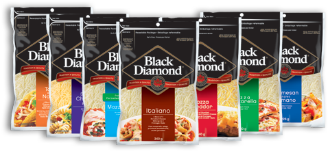 Black Diamond Shredded Cheese Packaging Update - Black Diamond Shredded Cheese (501x346), Png Download