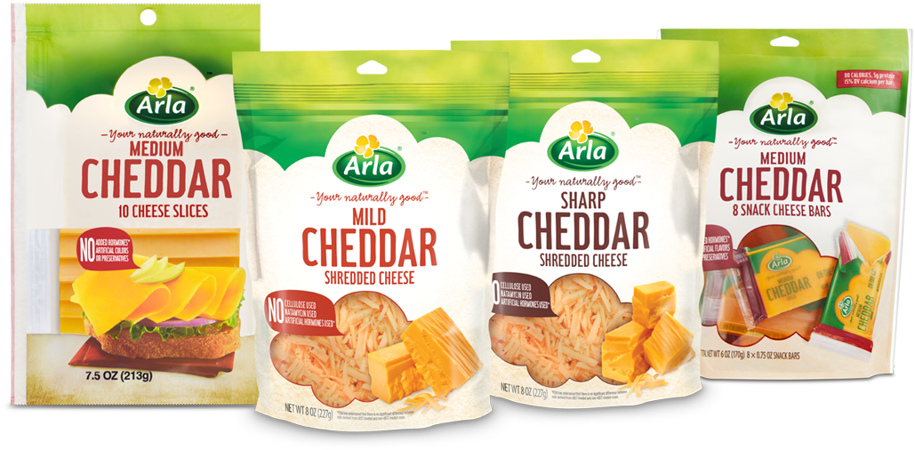Arla Cheese, Slices, Medium Cheddar - 10 Slices, 7.5 (1200x1000), Png Download