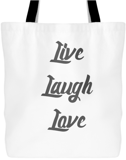 Live Laugh Love Totebag - Tote Bag (600x600), Png Download