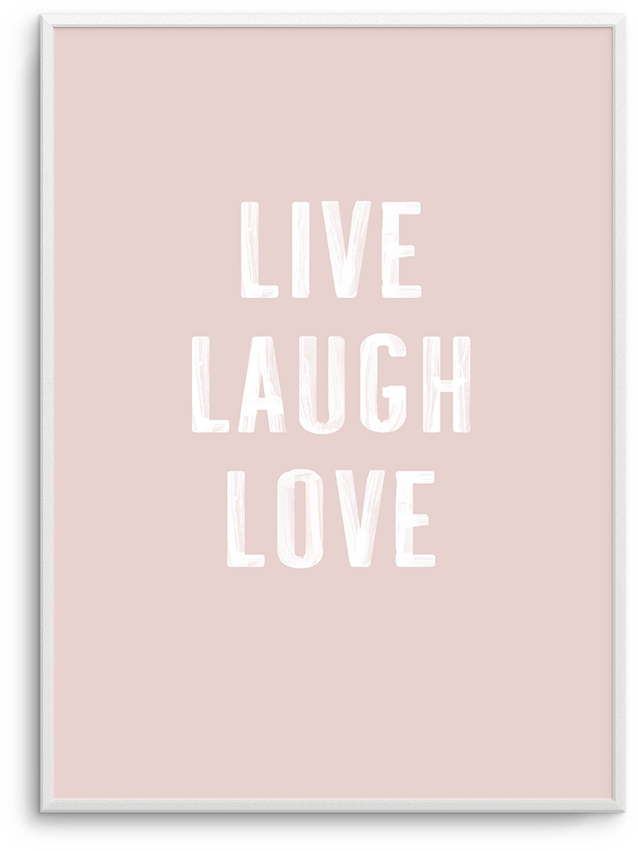 Live Laugh Love - Color (937x1181), Png Download
