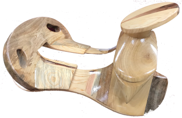 Caballo Azteca Saddle Tree Charro Wood 15" - Horse (370x450), Png Download