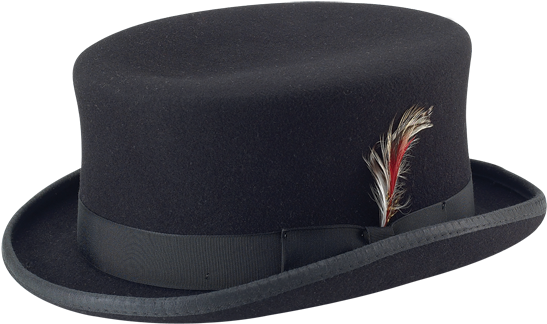 New York Hat Co - Victorian Top Hat Black (600x354), Png Download