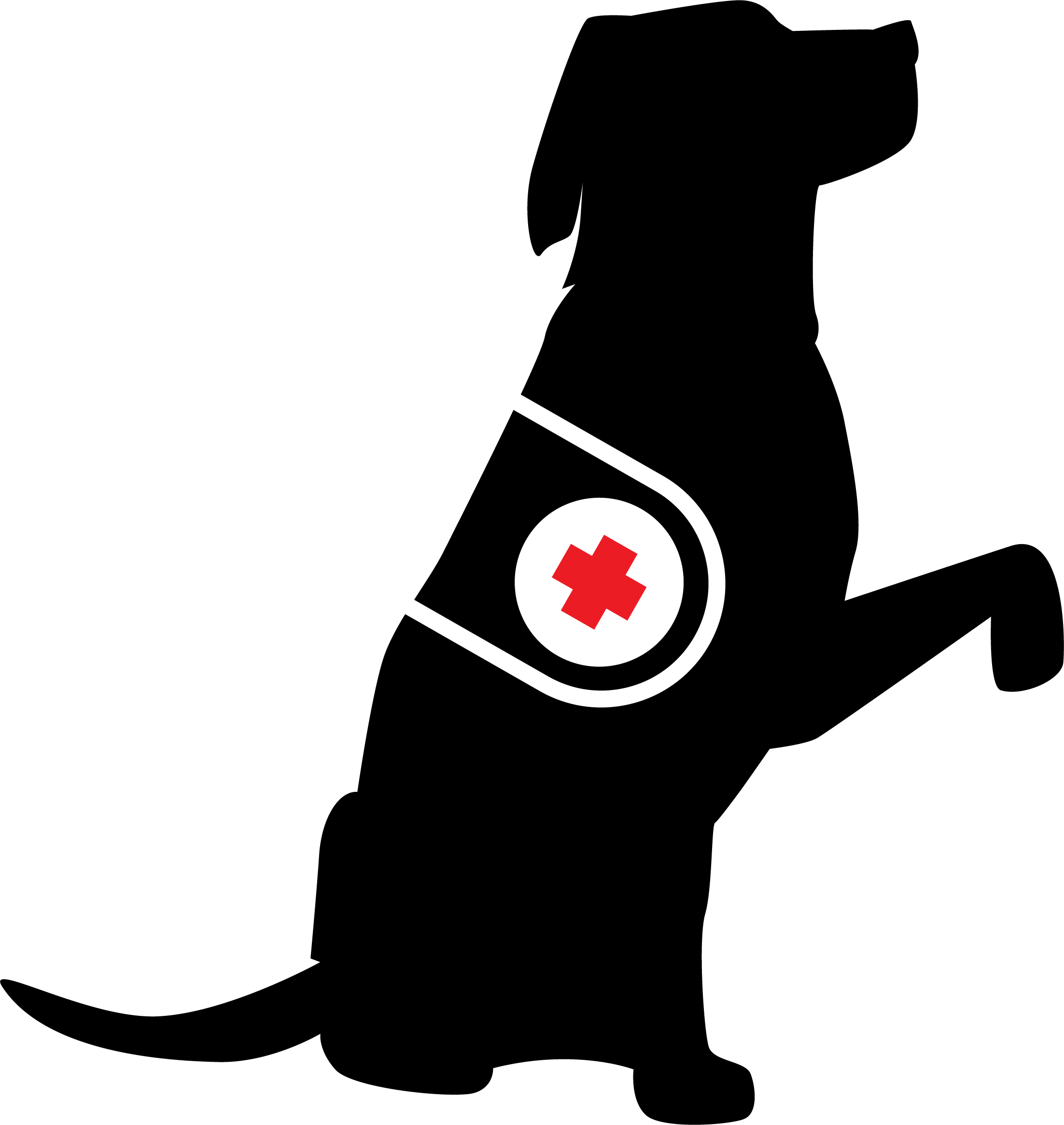 Sitting Dog White - Dog Licks (2204x2330), Png Download