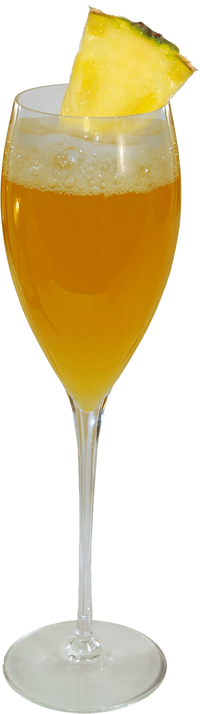 Piña Bellini - Champagne Stemware (405x1444), Png Download