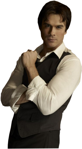 Damon Salvatore - Ian Somerhalder Vampire Diaries (449x600), Png Download