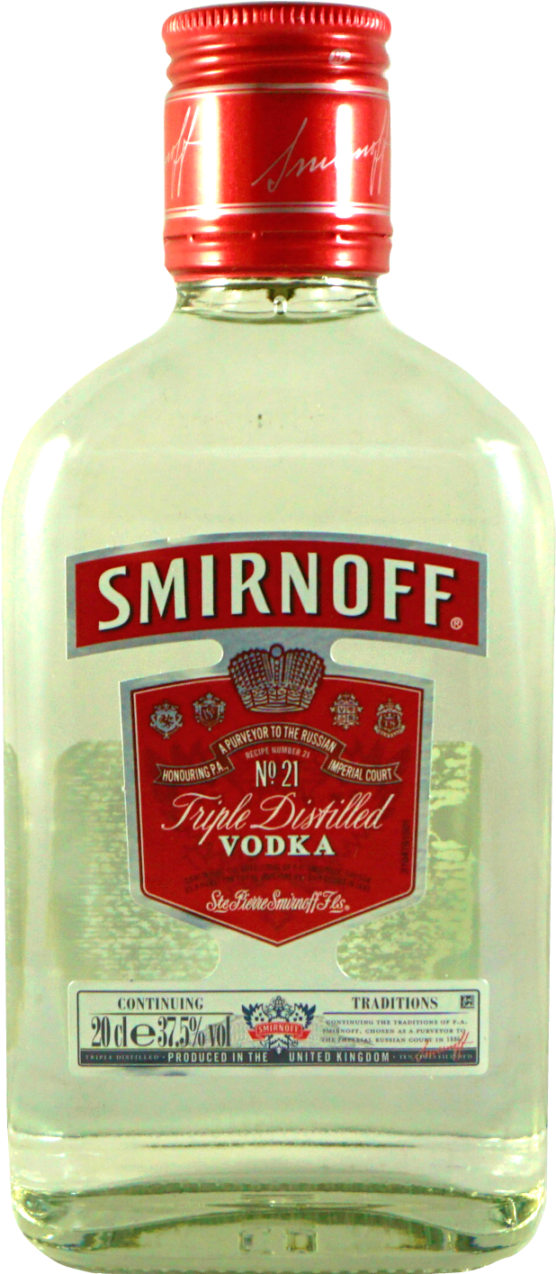 Smirnoff Red Vodka - Smirnoff Red (35cl) Plain Vodka (810x1537), Png Download