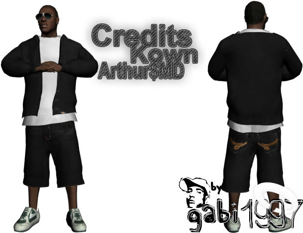 Black Gangster Gta Skin (640x480), Png Download