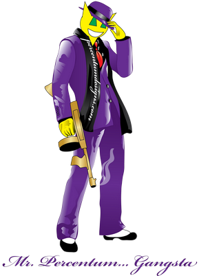 Mr Percentum Gangsta - Mr Percentum Gangsta Tile Coaster (300x400), Png Download