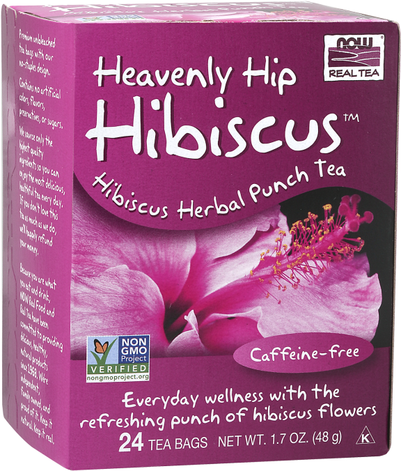 Heavenly Hip Hibiscus™ Tea - Now Foods Heavenly Hip Hibiscus Tea - 24 Tea Bags (620x720), Png Download