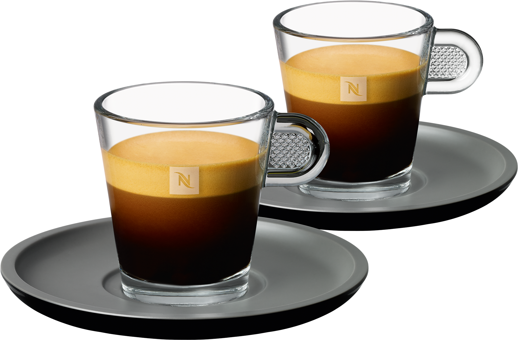 Nespresso Glass Espresso & Lungo Cup Set (2000x2000), Png Download