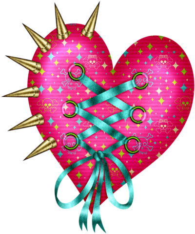 Pps Spiked Heart - Png Spiked Heart (413x500), Png Download
