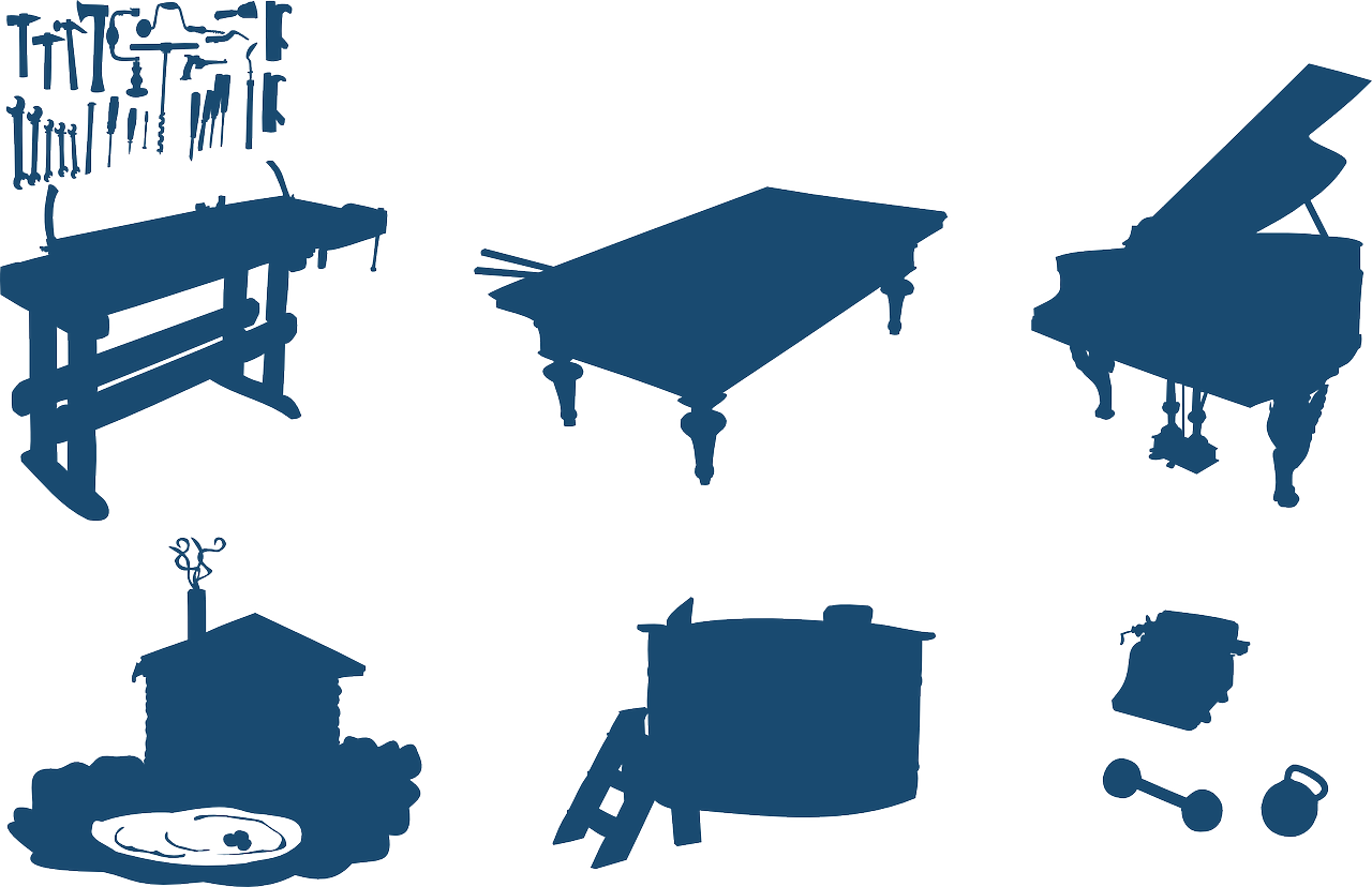 Victorian Blue Silhouettes - Green Pool Table Bib (1280x828), Png Download