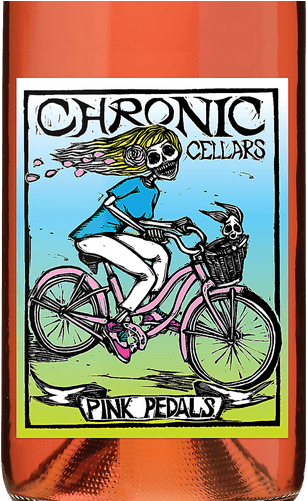 Chronic Cellars Pink Pedals Rose (375x500), Png Download