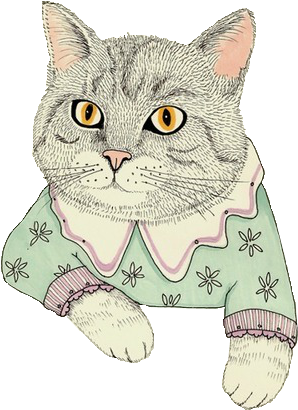 Clipart Grumpy Kitten Cat Png - Cat Tumblr Png (500x590), Png Download