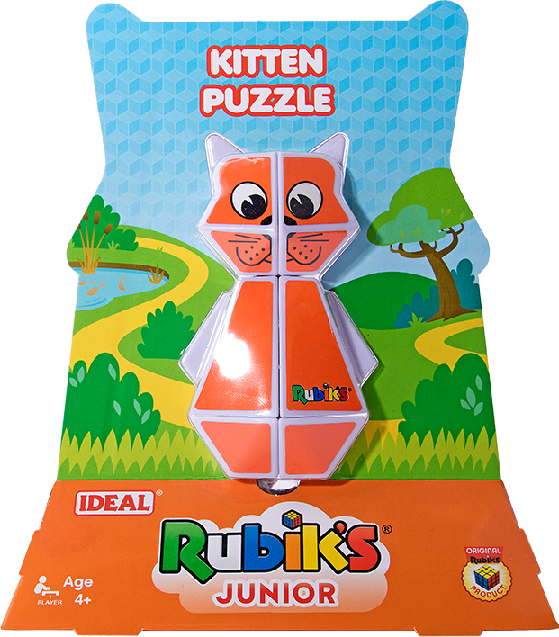 Rubiks Kitten Face - Rubiks Junior (621x708), Png Download
