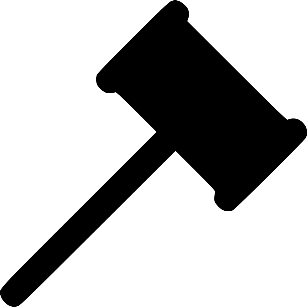 Court Hammer Judge Law Comments - Court Icon Png Free (980x982), Png Download