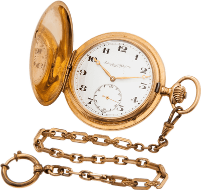 Gold Pocket Watch Clock - Pocket Watch Png (400x400), Png Download