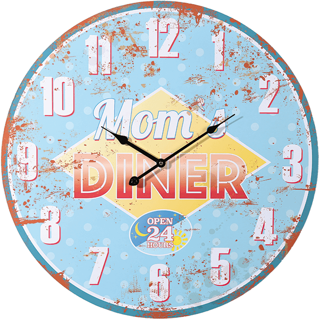 You Are Here - Vintage Coconut Vintage Coocnut Mom's Diner Wall Clock (945x709), Png Download