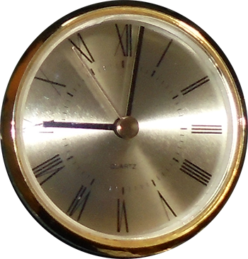 Executive Gold - Wall Clock (350x366), Png Download