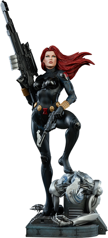 Black Widow Statue - Black Widow (480x1000), Png Download