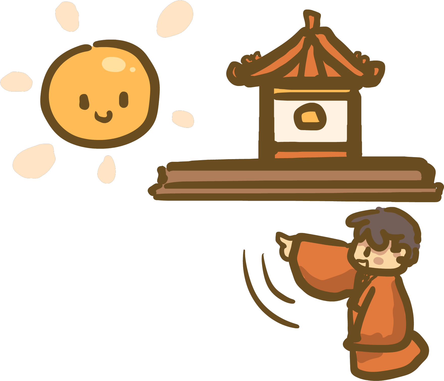 Learning Japanese Kanji With Pictures Time - Cartoon (2100x1528), Png Download