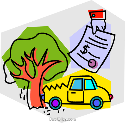 Car Accident With Repair Bill Royalty Free Vector Clip - Auto Insurance Clip Art (480x472), Png Download