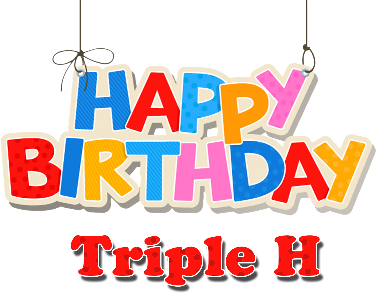 Triple H Happy Birthday Name Png - Happy Birthday Curly (1664x992), Png Download