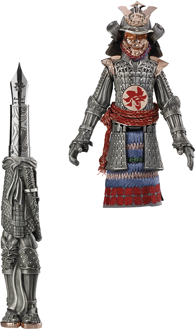 Samurai Fountain Pen, Silver - Montegrappa Samurai Pen (623x1049), Png Download