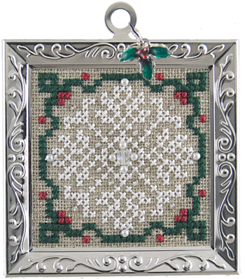 Icy - Holly Berry Snowflakes Chart With Charms (356x400), Png Download