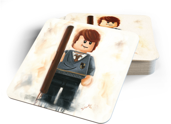 Ron Weasley Coasters - Cartoon (480x480), Png Download