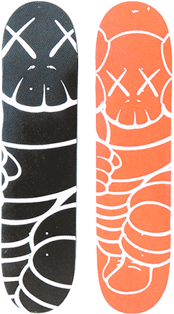 2001 Kaws X Supreme Skate Deck - Supreme Skate Decks (740x600), Png Download