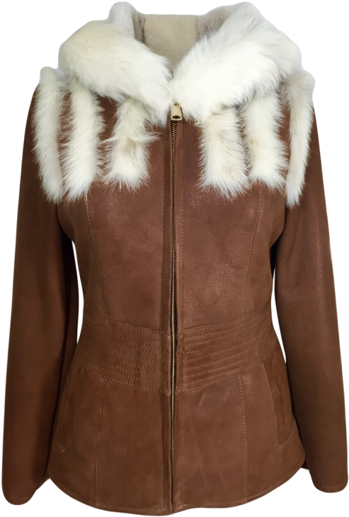 Dudex Fashion Ladies Womens Toscana Shearling Sheepskin - Coat (800x800), Png Download